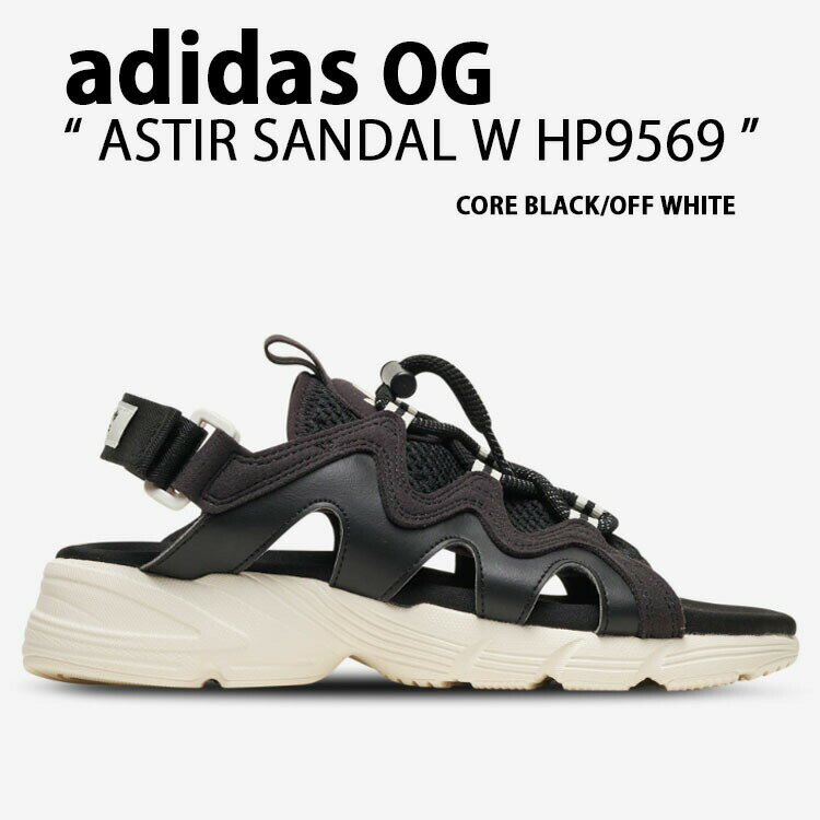 adidas originals アディダス レディース サンダル ASTIR SNDL W BLACK WHITE HP9569 スポーツサンダル アスター サンダル ストラップサンダル スニーカーサンダル ブラック ホワイト シューズ【中古】未使用品