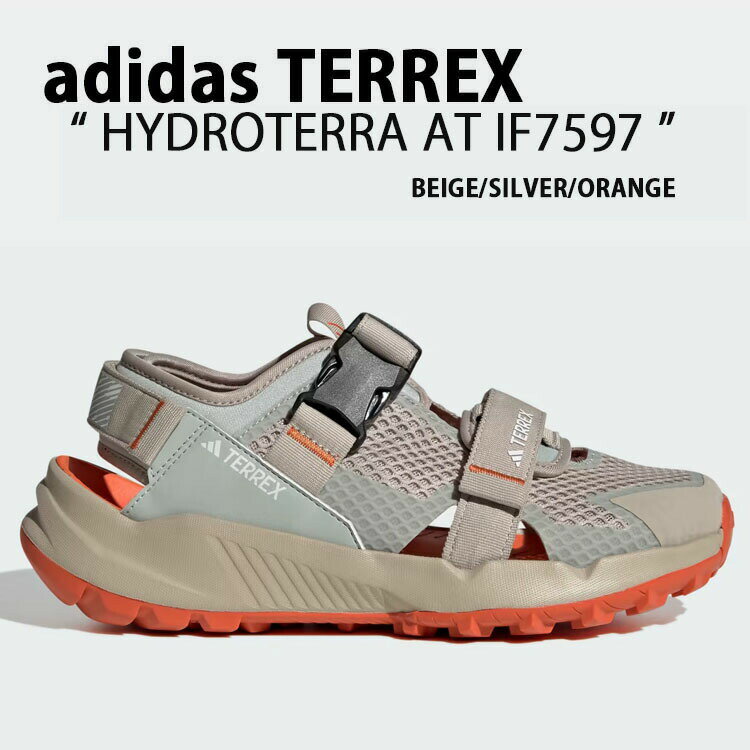 adidas アディダス サンダル TERREX HYDROTERRA AT SANDALS IF7597 テレックス スポーツサンダル BEIGE ORANGE アウトドアサンダル サイズ調整 シューズ ベージュ メンズ レディース【中古】未使用品