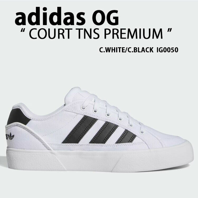 adidas Originals アディダス オリジナルス スニーカー COURT TNS PREMIUM WHITE BLACK IG0050 コート プレミ...