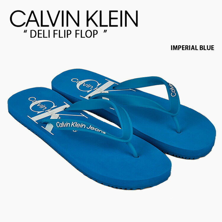 Calvin Klein カルバンクライン サンダル DELI FLIP FLOP IMPERIAL BLUE CK シューズ デリフリップフロップ インペリアルブルー ビーサン YM00838CGD メンズ 男性用【中古】未使用品