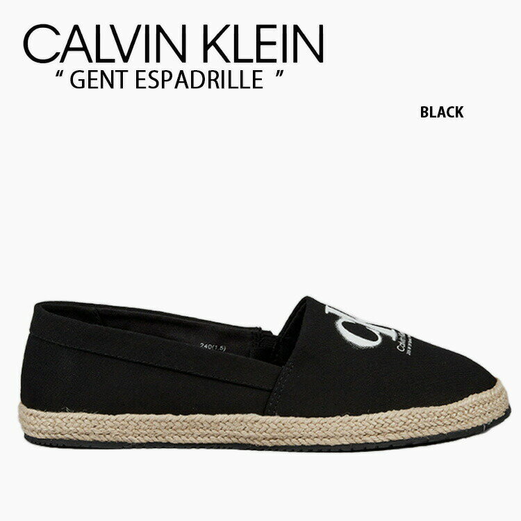 Calvin Klein カルバンクライン スニーカー GENT ESPADRILLE BLACK CK シューズ エスパドリーユ ブラック ロゴ YW01032 BDS【中古】未使用品