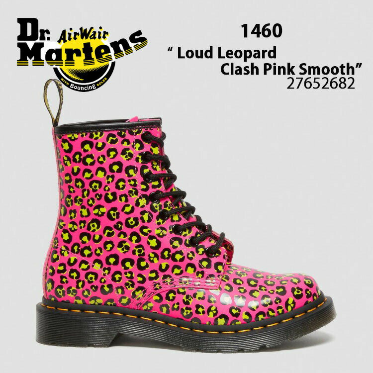 Dr.Martens ドクターマーチン 8ホールブーツ レザーブーツ 1460 8EYE BOOTS 27652682 1460 Leopard Pink レオパード ピンク 豹柄 ヒョウ柄 レザー シューズ レディース 女性用【中古】未使用品