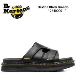 Dr.Martens ドクターマーチン サンダル コンフォートサンダル Daxton Black Brando 27400001 スリッパ サイズ調整 ダクストン ストラップ レザーサンダル ブラック ラバーソール メンズ 男性用【中古】未使用品