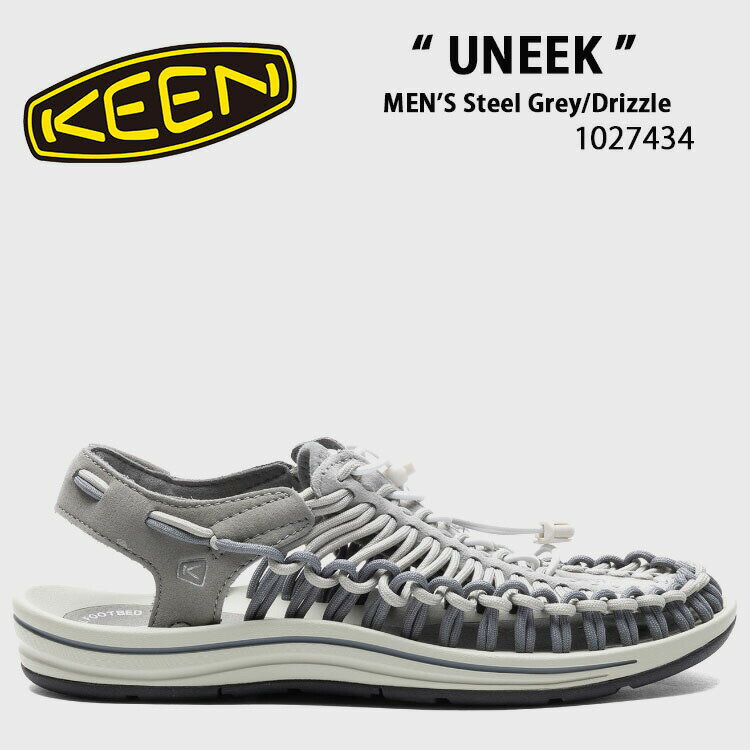 KEEN サンダル キーン サンダル UNEEK 1027434 ユニーク Steel Grey Drizzle スティール グレー チャコールグレー メンズ 男性用【中古】未使用品