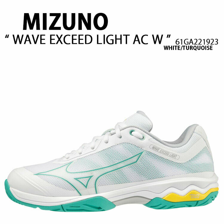 Mizuno ミズノ スニーカー WAVE EXCEED LIGHT AC(W) 61GA221923 ウエーブ エクシード ライト AC W WHITE GRENN YELLOW ホワイト グリーン イエロー シューズ ランニングシューズ ジョギングスニーカー レディース 女性用未使用品