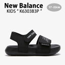 New Balance ニューバランス キッズ サンダル NewBalance 6303 BLACK キッズシューズ ブラック ベルクロ K6303B3P ベビー用 キッズ用 ジュニア用 子供用【中古】未使用品