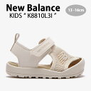 New Balance ニューバランス キッズ サンダル NewBalance 8810 BEIGE キッズシューズ ベージュ クリーム アイボリー ベルクロ メッシュ K8810E3I ベビー用 キッズ用 子供用【中古】未使用品