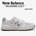 New Balance ニューバランス レディース スニーカー WGS996BE BEIGE SILVER GOLF ゴルフシューズ シューズ NEWBALANCE996 ニューバランス996 ベージュ シルバー スパイクレス【中古】未使用品