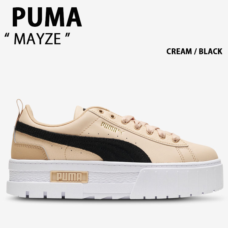 PUMA プーマ シューズ MAYZE CREAM BLACK メイズ クリーム ブラック シューズ 厚底スニーカー レディース 女性用【中古】未使用品