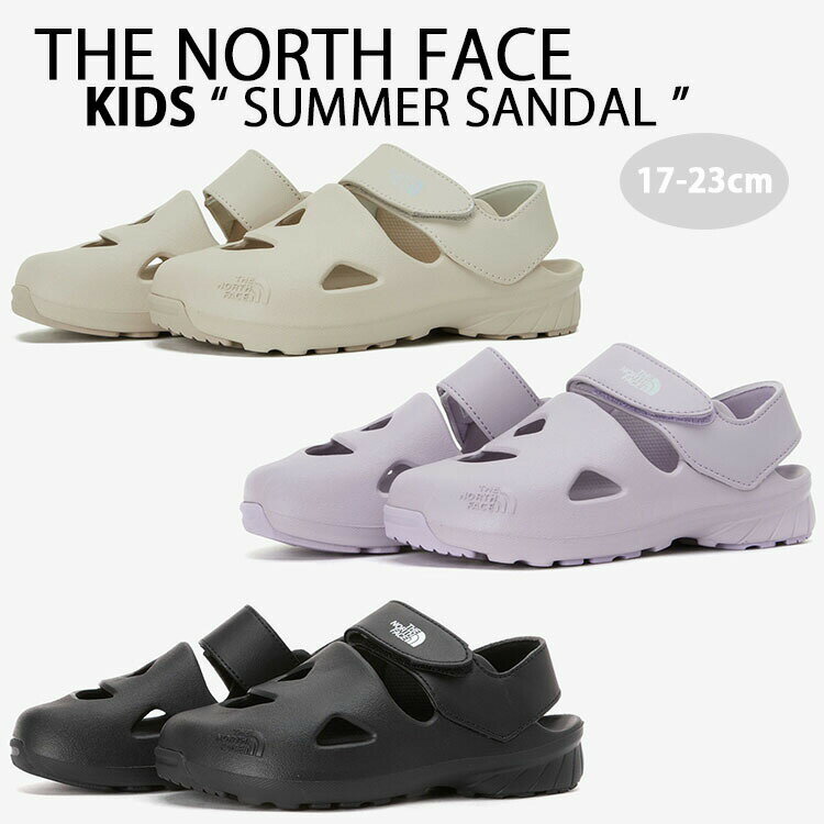 THE NORTH FACE ノースフェイス キッズ サンダル KID SUMMER SANDAL サンダル スポーツサンダル BLACK BEIGE LAVENDER スポサン サマーミュール サイズ調整 ヒールストラップ マジックテープ ブラック ベージュ ラベンダー キッズ用 子供用 NS96P06A/B/C【中古】未使用品