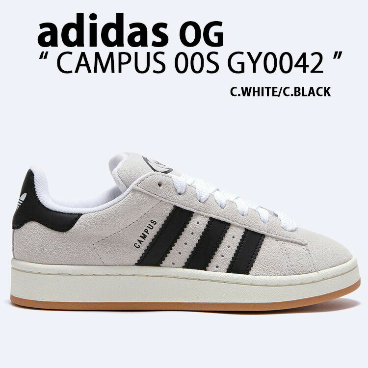 adidas Originals アディダス オリジナルス スニーカー CAMPUS 00S WHITE CREAM BLACK GY0042 キャンパス00S シューズ ホワイト クリーム ブラック スウェードシューズ くすみカラー クラシック メンズ レディース【中古】未使用品