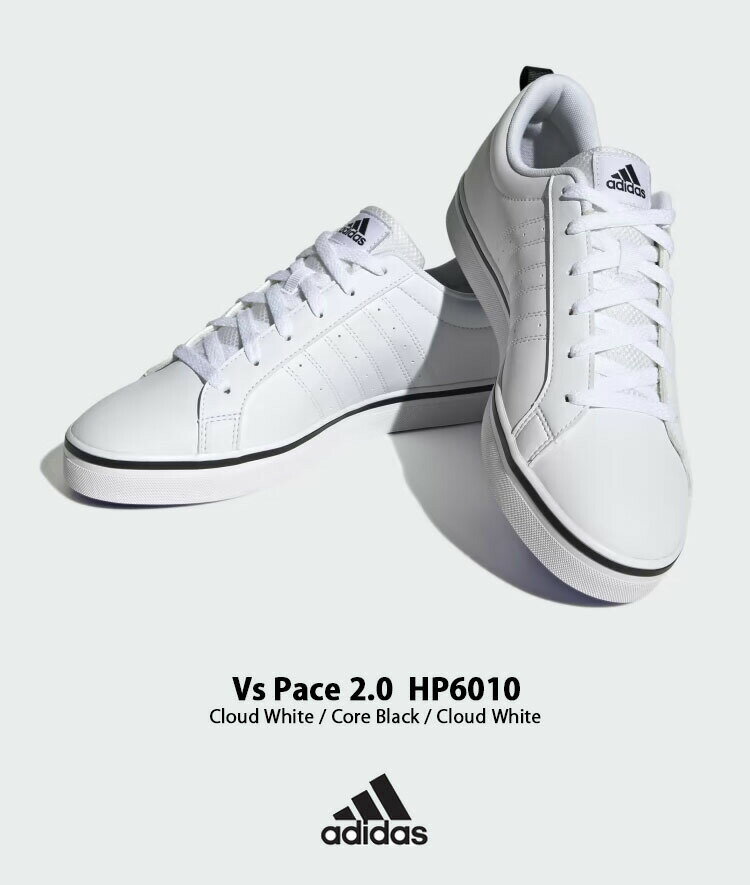 adidas アディダス スニーカー VS PACE 2.0 CLOUD WHITE HP6010 シューズ スケートボードシューズ クラウドホワイト スケシュー メンズ レディース【中古】未使用品