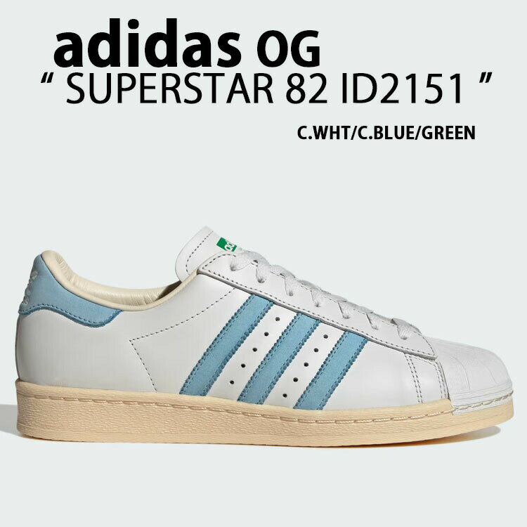 adidas originals アディダス スニーカー SUPERSTAR 82 ID2151 スーパースター82 シューズ レザー WHITE BLUE GREEN 本革 ホワイト ブ..