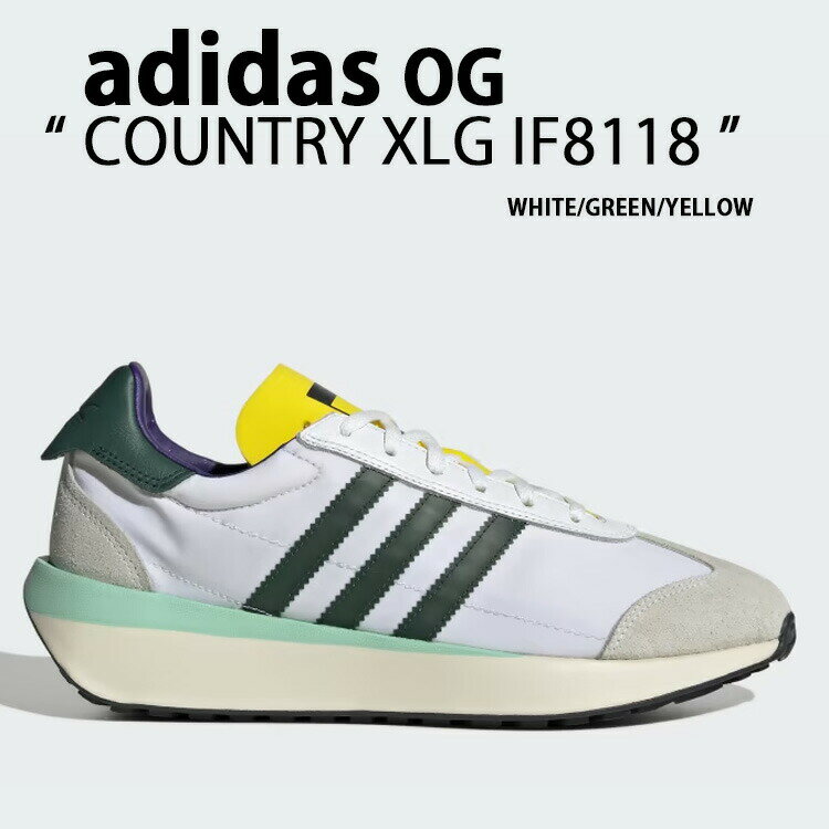 adidas Originals アディダス オリジナルス スニーカー COUNTRY XLG IF8118 CLUD WHITE COLLEGIATE GREEN YELLOW カントリー カントリーXLG ホワイト グリーン イエロー メンズ レディース未使用品