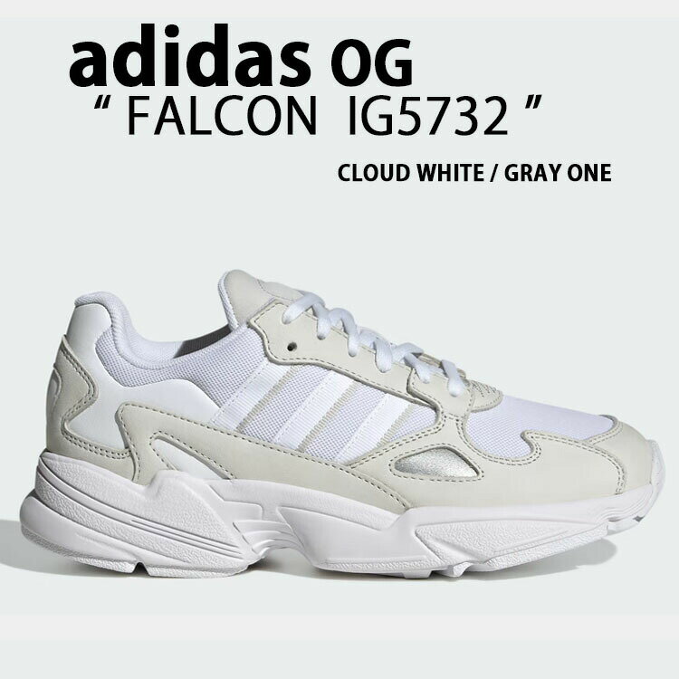 adidas Originals アディダス オリジナルス スニーカー FALCON WHITE BEIGE IG5732 シューズ ファルコン ダッドシューズ くすみカラー ホワイト ベージュ メンズ レディース【中古】未使用品