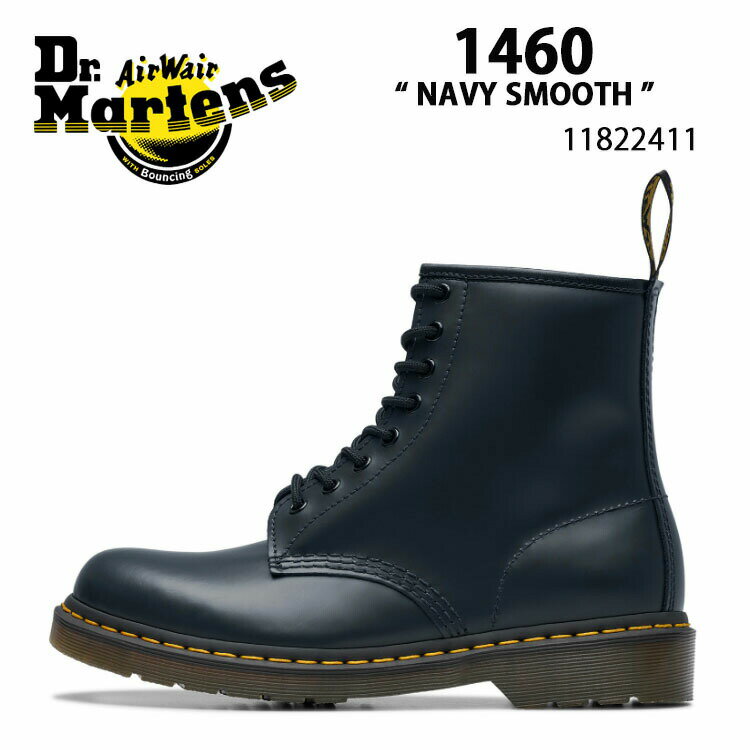 ドクターマーチン レザーシューズ 8ホールブーツ ネイビー 11822411 商品名：Dr.Martens 1460 NAVY SMOOTH 8EYE BOOTS 11822411 ドクターマーチン 1460 8 EYE レザー ネイビー スムース ドクターマーチンを象徴する8ホールシグネチャーブーツモデルです。 - 柔らかく丈夫な耐久性と耐摩耗性を誇るSmooth Leather素材を使用 - 特殊工法で製作されたオリジナルアウトソール Color：NAVY メイン素材： Smooth(クラシックなレザー。耐久性があり、滑らかな仕上がり) ブランド・メーカー：Dr.Martens 素材：レザー etc... サイズ：22cm〜28cm ・注意事項：モニターの発色具合により色合いが異なる場合がございます ※ご注意（ご購入の前にご一読下さい。）※ ・当ショップはWEB販売店になっており、メ-カ-等の海外倉庫と共通在庫での販売 を行なっておりますので、お取り寄せに約7-14日お時間をいただく商品がございます。 つきましては、購入後に指定頂きました日時に間に合わせることができない事もございます。 また、WEB上で「在庫あり」になっている商品につきましても、倉庫での在庫管理で欠品となってしまう場合がございます。 在庫切れ・発送遅れ等のご連絡はメールで行っておりますので、予めご了承下さい。 （欠品の場合は迅速に返金手続きをさせて頂きます。） メールをお受け取り出来ます様確認頂ければ幸いでございます。 （本サイトからのメール送信されます。ドメイン設定の際はご注意下さい） ・取り寄せ商品を多数取り扱っている為、靴箱にはダメージや走り書きがあったりします。 商品にもよりますが、多くは海外輸入商品になるため日本販売のタグ等がついていない商品もございます。 商品に関しましては全て正規品ですので、ご安心ください。 ・検品は充分に行っておりますが、万が一商品にダメージ等発見しましたら当店までご連絡下さい。 （ご使用後の不備が発覚致しました場合は交換・返品等にはご対応いたしかねます） ご注文後(店舗からのご注文メール送信後)の、【ご注文キャンセル・ご交換/ご返品】には基本的に応じることが出来ません。 サイズ選択や商品詳細などで ご質問やご不明な点や商品のこだわりのある方は事前にお問い合わせ下さい。商品紹介 ドクターマーチン レザーシューズ 8ホールブーツ ネイビー 11822411 商品名：Dr.Martens 1460 NAVY SMOOTH 8EYE BOOTS 11822411 ドクターマーチン 1460 8 EYE レザー ネイビー スムース ドクターマーチンを象徴する8ホールシグネチャーブーツモデルです。 - 柔らかく丈夫な耐久性と耐摩耗性を誇るSmooth Leather素材を使用 - 特殊工法で製作されたオリジナルアウトソール Color：NAVY メイン素材： Smooth(クラシックなレザー。耐久性があり、滑らかな仕上がり) ブランド・メーカー：Dr.Martens 素材：レザー etc... サイズ：22cm〜28cm ・注意事項：モニターの発色具合により色合いが異なる場合がございます ※ご注意（ご購入の前にご一読下さい。）※ ・当ショップはWEB販売店になっており、メ-カ-等の海外倉庫と共通在庫での販売 を行なっておりますので、お取り寄せに約7-14日お時間をいただく商品がございます。 つきましては、購入後に指定頂きました日時に間に合わせることができない事もございます。 また、WEB上で「在庫あり」になっている商品につきましても、倉庫での在庫管理で欠品となってしまう場合がございます。 在庫切れ・発送遅れ等のご連絡はメールで行っておりますので、予めご了承下さい。 （欠品の場合は迅速に返金手続きをさせて頂きます。） メールをお受け取り出来ます様確認頂ければ幸いでございます。 （本サイトからのメール送信されます。ドメイン設定の際はご注意下さい） ・取り寄せ商品を多数取り扱っている為、靴箱にはダメージや走り書きがあったりします。 商品にもよりますが、多くは海外輸入商品になるため日本販売のタグ等がついていない商品もございます。 商品に関しましては全て正規品ですので、ご安心ください。 ・検品は充分に行っておりますが、万が一商品にダメージ等発見しましたら当店までご連絡下さい。 （ご使用後の不備が発覚致しました場合は交換・返品等にはご対応いたしかねます） ご注文後(店舗からのご注文メール送信後)の、【ご注文キャンセル・ご交換/ご返品】には基本的に応じることが出来ません。 サイズ選択や商品詳細などで ご質問やご不明な点や商品のこだわりのある方は事前にお問い合わせ下さい。