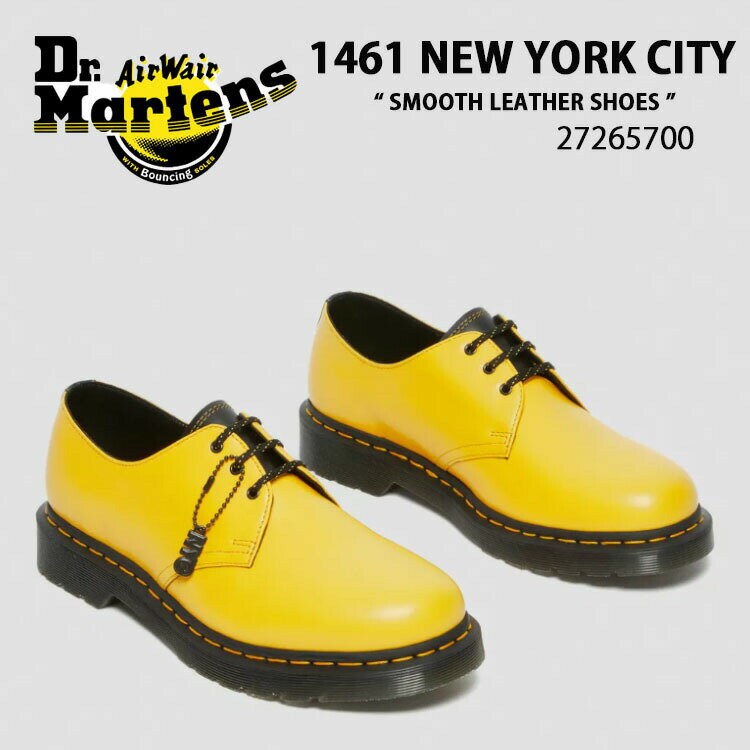 商品名：Dr.Martens 1461 NEW YORK CITY SMOOTH LEATHER SHOES YELLOW SMOOTH 27265700 ドクターマーチン 1461 3ホールシューズ ニューヨーク イエロー スムース NYC ニューヨーク市内を走るタクシーのボディーを連想させるような、イエローとブラックのスムースレザーを組み合わせています。 バックストラップにあしらった、アップルのグラフィックがアクセントになっています。 インソールにはニューヨークの地図をプリントしました。 ※本革(天然皮革)の商品について 素材の特性上、多少のキズやシワ、色ムラや擦れが見られる場合がございます。 汗や雨などで濡れた場合、色移りする場合がございます。革の品質保持のため、できるだけ濡らさないようご注意下さい。 COLOR：YELLOW SMOOTH ブランド・メーカー：Dr.Martens 素材：レザー 合成繊維 etc... サイズ：22cm〜25cm ・注意事項：モニターの発色具合により色合いが異なる場合がございます ※ご注意（ご購入の前にご一読下さい。）※ ・当ショップはWEB販売店になっており、メ-カ-等の海外倉庫と共通在庫での販売 を行なっておりますので、お取り寄せに約7-14日お時間をいただく商品がございます。 つきましては、購入後に指定頂きました日時に間に合わせることができない事もございます。 また、WEB上で「在庫あり」になっている商品につきましても、倉庫での在庫管理で欠品となってしまう場合がございます。 在庫切れ・発送遅れ等のご連絡はメールで行っておりますので、予めご了承下さい。 （欠品の場合は迅速に返金手続きをさせて頂きます。） メールをお受け取り出来ます様確認頂ければ幸いでございます。 （本サイトからのメール送信されます。ドメイン設定の際はご注意下さい） ・取り寄せ商品を多数取り扱っている為、靴箱にはダメージや走り書きがあったりします。 商品にもよりますが、多くは海外輸入商品になるため日本販売のタグ等がついていない商品もございます。 商品に関しましては全て正規品ですので、ご安心ください。 ・検品は充分に行っておりますが、万が一商品にダメージ等発見しましたら当店までご連絡下さい。 （ご使用後の不備が発覚致しました場合は交換・返品等にはご対応いたしかねます） ご注文後(店舗からのご注文メール送信後)の、【ご注文キャンセル・ご交換/ご返品】には基本的に応じることが出来ません。 サイズ選択や商品詳細などで ご質問やご不明な点や商品のこだわりのある方は事前にお問い合わせ下さい。商品紹介 商品名：Dr.Martens 1461 NEW YORK CITY SMOOTH LEATHER SHOES YELLOW SMOOTH 27265700 ドクターマーチン 1461 3ホールシューズ ニューヨーク イエロー スムース NYC ニューヨーク市内を走るタクシーのボディーを連想させるような、イエローとブラックのスムースレザーを組み合わせています。 バックストラップにあしらった、アップルのグラフィックがアクセントになっています。 インソールにはニューヨークの地図をプリントしました。 ※本革(天然皮革)の商品について 素材の特性上、多少のキズやシワ、色ムラや擦れが見られる場合がございます。 汗や雨などで濡れた場合、色移りする場合がございます。革の品質保持のため、できるだけ濡らさないようご注意下さい。 COLOR：YELLOW SMOOTH ブランド・メーカー：Dr.Martens 素材：レザー 合成繊維 etc... サイズ：22cm〜25cm ・注意事項：モニターの発色具合により色合いが異なる場合がございます ※ご注意（ご購入の前にご一読下さい。）※ ・当ショップはWEB販売店になっており、メ-カ-等の海外倉庫と共通在庫での販売 を行なっておりますので、お取り寄せに約7-14日お時間をいただく商品がございます。 つきましては、購入後に指定頂きました日時に間に合わせることができない事もございます。 また、WEB上で「在庫あり」になっている商品につきましても、倉庫での在庫管理で欠品となってしまう場合がございます。 在庫切れ・発送遅れ等のご連絡はメールで行っておりますので、予めご了承下さい。 （欠品の場合は迅速に返金手続きをさせて頂きます。） メールをお受け取り出来ます様確認頂ければ幸いでございます。 （本サイトからのメール送信されます。ドメイン設定の際はご注意下さい） ・取り寄せ商品を多数取り扱っている為、靴箱にはダメージや走り書きがあったりします。 商品にもよりますが、多くは海外輸入商品になるため日本販売のタグ等がついていない商品もございます。 商品に関しましては全て正規品ですので、ご安心ください。 ・検品は充分に行っておりますが、万が一商品にダメージ等発見しましたら当店までご連絡下さい。 （ご使用後の不備が発覚致しました場合は交換・返品等にはご対応いたしかねます） ご注文後(店舗からのご注文メール送信後)の、【ご注文キャンセル・ご交換/ご返品】には基本的に応じることが出来ません。 サイズ選択や商品詳細などで ご質問やご不明な点や商品のこだわりのある方は事前にお問い合わせ下さい。