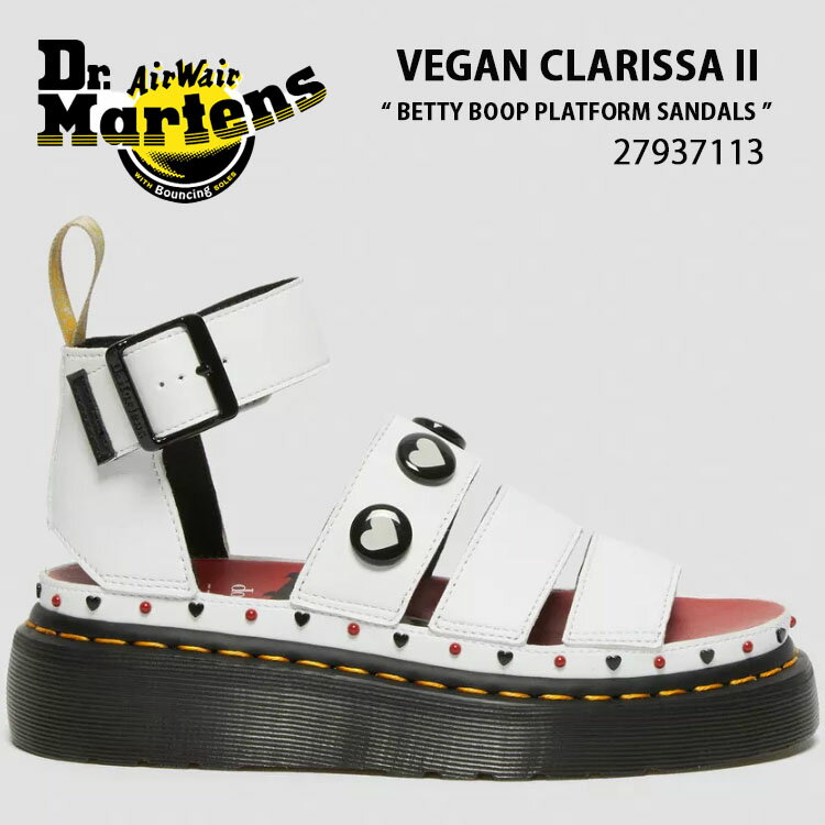 Dr.Martens ドクターマーチン サンダル ストラップサンダル VEGAN CLARISSA II BETTY BOOP PLATFORM SANDALS 27937113 ヴィーガン サイズ調整 レディース 女性用【中古】未使用品