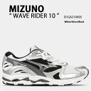 Mizuno ミズノ スニーカー WAVE RIDER 10 D1GA210405 ウェーブライダー 10 2E(EE) White Silver Black ホワイト シルバー ブラック シューズ ランニングシューズ ジョギングスニーカー メンズ 男性用未使用品