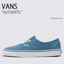 VANS バンズ スニーカー AUTHENTIC CORDUROY NAVY VN0009PVNVY オーセンティック コーデュロイネイビー メンズ レディース 男性用 女性用【中古】未使用品