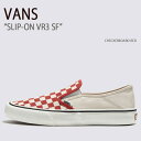 VANS バンズ スニーカー SLIP-ON VR3 SF CHECKERBOARD RED VN0A4BX8RED スリッポンVR3 SF チェッカーボードレッド メンズ レディース 男性用 女性用【中古】未使用品