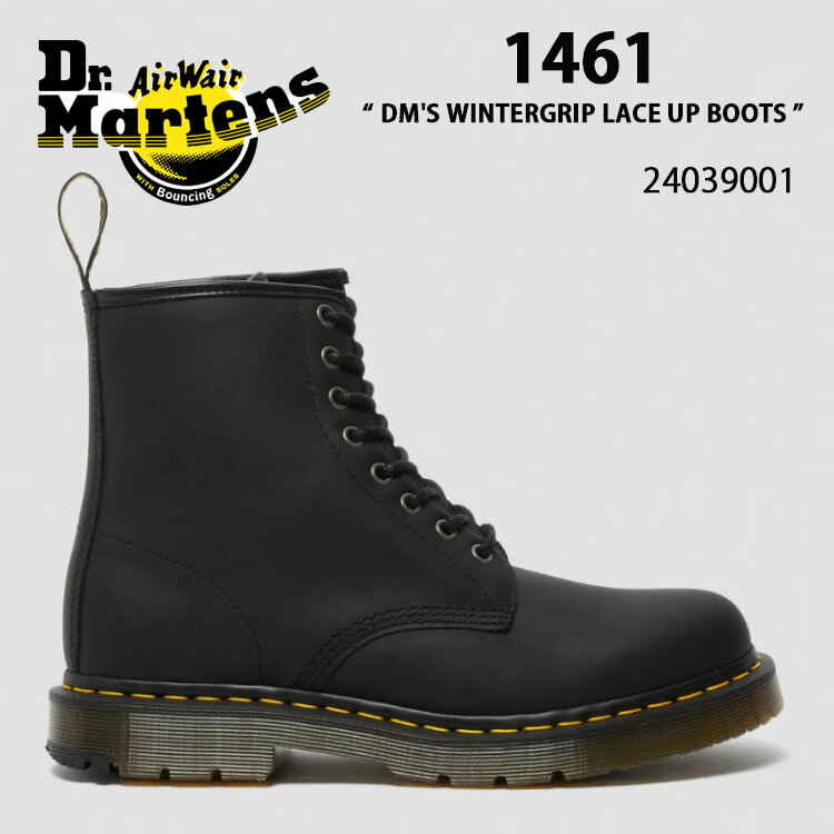 Dr.Martens ドクターマーチン 8タイ ブーツ 1460 DM 039 S WINTERGRIP LACE UP BOOTS 24039001 BLACK SNOWPLOW ウィンターグリップブーツ ブラック メンズ レディース 男性用 女性用【中古】未使用品