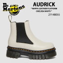 Dr.Martens ドクターマーチン ブーツ サイドゴアブーツ AUDRICK NAPPA LEATHER PLATFORM CHELSEA BOOTS 27148055 COBBLESTONE GREY NAPPA LUX チェルシーブーツ ベージュ 厚底 ショートブーツ ラバーソール メンズ レディース 男性用 女性用【中古】未使用品