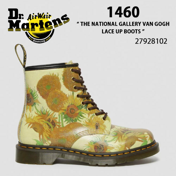 楽天セレクトショップ a-cloDr.Martens ドクターマーチン 8ホールブーツ レザー 1460 PASCAL TIE DYE SUEDE LACE UP BOOTS 27928102 YELLOW PHANTOM FLORAL SHADOW BACKHAND タイダイ柄 ひまわり シューズ レディース 女性用【中古】未使用品