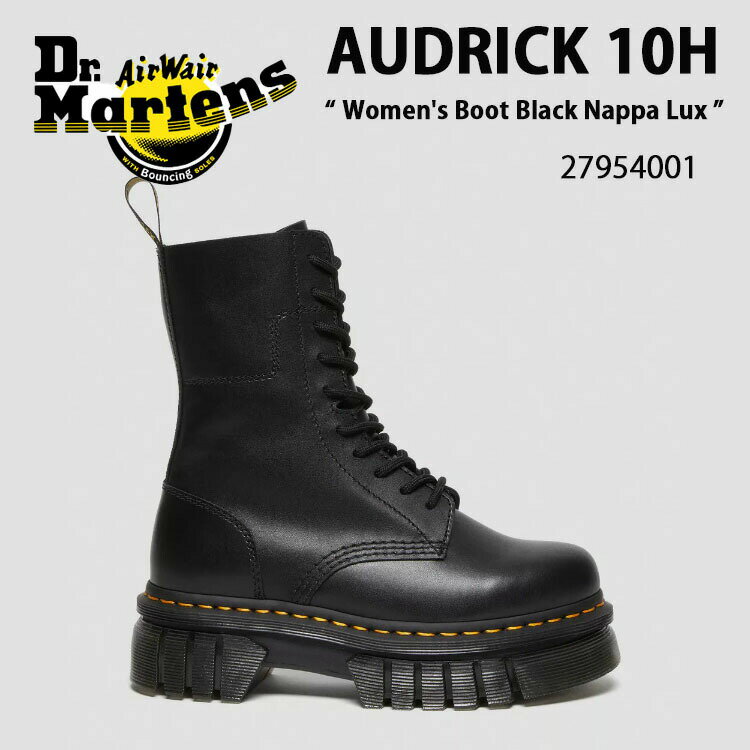 Dr.Martens ドクターマーチン ブーツ 10H ブーツ Audrick 10H Boot Black Nappa Lux 27954001 ブラック 厚底 レディース 女性用【中古】未使用品