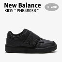 New Balance ニューバランス キッズ スニーカー NewBalance 480 BLACK キッズシューズ ブラック ベルクロ PHB4803W ベビー用 キッズ用 ジュニア用 子供用【中古】未使用品(4)