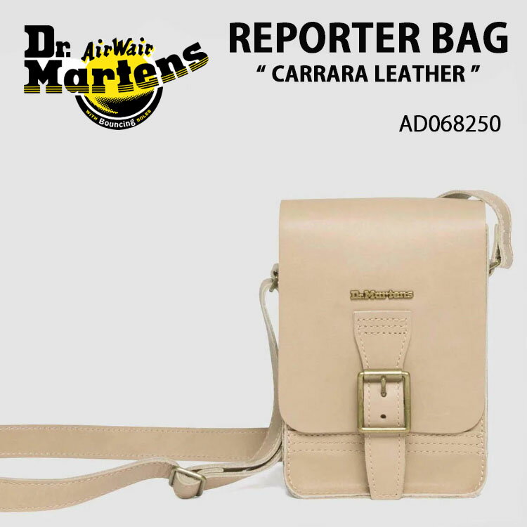 Dr.Martens ドクターマーチン バッグ CARRARA LEATHER REPORTER BAGS AD068250 BEIGE クロスバッグ ショルダーバッグ ベージュ メンズ レディース 男性用 女性用【中古】未使用品