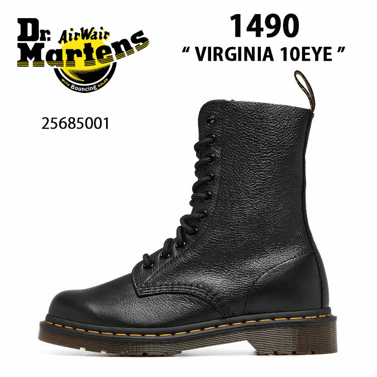 Dr.Martens ドクターマーチン 10ホールブーツ レザーブーツ 1490 BLACK VIRGINIA 10H 22524001 ブラック 10ホール ヴァージニア レザー シューズ レディース 女性用未使用品