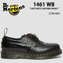 Dr.Martens ドクターマーチン レザーシューズ 1461 WB LOST BOYS LEATHER SHOES 27941001 Black SMOOTH+NEW VIBRANCE CROCO 3EYE 3ホール シューズ ブラック メンズ レディース 男性用 女性用 未使用品