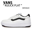 VANS スニーカー 厚底 KULICK PLAT BLACK WHITE V2948 PLATキューリックプラット 厚底シューズ 厚底スニーカー ブラック ホワイト メンズ レディース【中古】未使用品