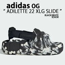 adidas originals アディダス レディース サンダル 厚底 ADILETTE 22 XLG SLIDE IE5650 マーブル BLACK WHI...