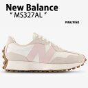 New Balance ニューバランス レディース スニーカー MS327AL PINK WHITE シューズ スエードアッパー NewBalance327 ニューバランス327 ピンク ホワイト スウェード【中古】未使用品