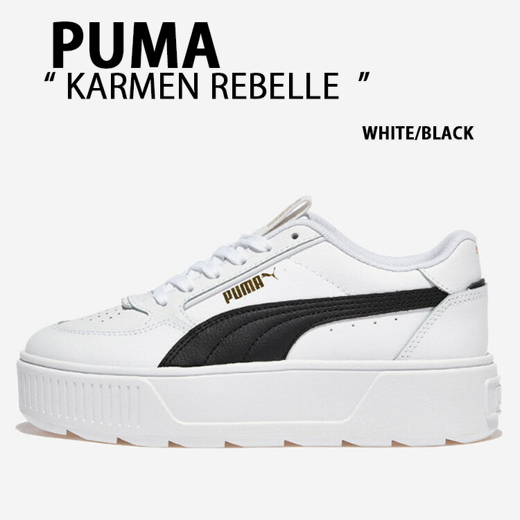 PUMA プーマ スニーカー KARMEN REBELLE WHITE BLACK カルメンリベル シューズ メンズ レディース 男性用 女性用 PKI38721202【中古】未使用品