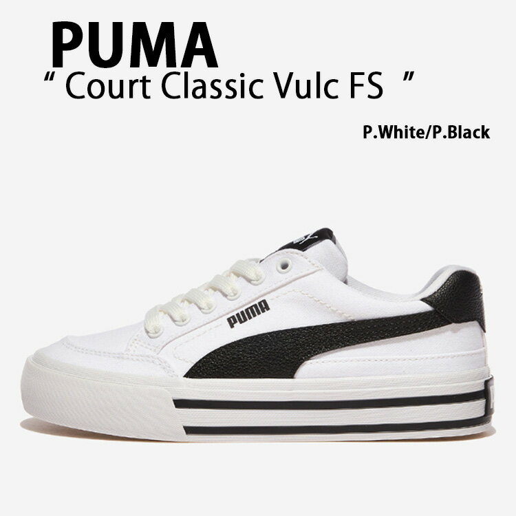 PUMA プーマ スニーカーCourt Classic Vulc FS PUMA WHITE PUMA BLACK PKI39635302 プーマホワイト プーマブラック レディース メンズ【中古】未使用品