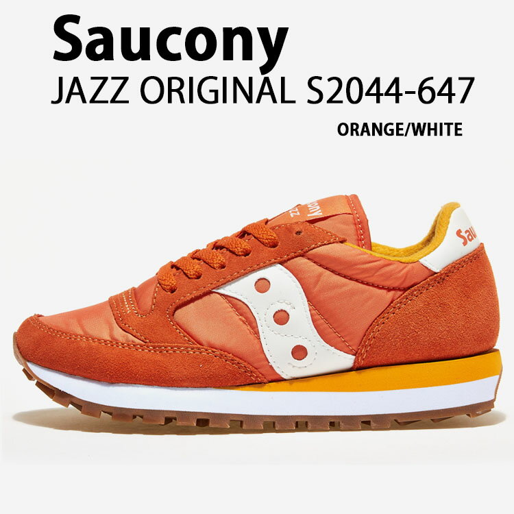 Saucony サッカニー スニーカー JAZZ ORIGINAL ORANGE WHITE S2044-647 シューズ ジャズオリジナル デイリーシューズ スエード オレンジ ホワイト メンズ レディース【中古】未使用品