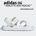 adidas アディダス サンダル ADILETTE アディレッタ アドベンチャー HQ4242 CLOUD WHITE CORE WHITE WONDER T...