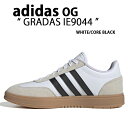 adidas アディダス スニーカー GRADAS IE9044 WHITE CORE BLACK GOLD グラダス 3ストライプ シューズ レザーアッパー レザー 本革 ホワイト ブラック クラシック メンズ レディース【中古】未使用品