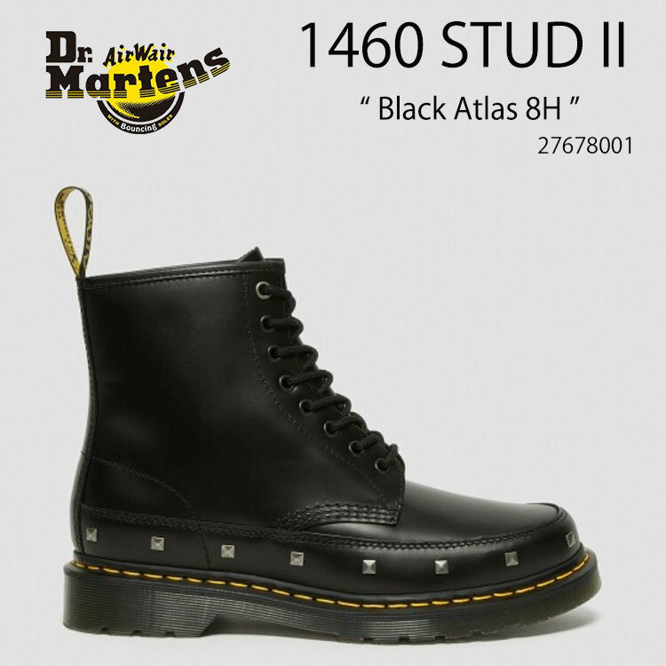 Dr.Martens hN^[}[` 8z[u[c U[u[c 1460 STUD II 8EYE BOOTS Black Atlas 8H 27678001 ubN U[ V[Y fB[X pyÁzgpi