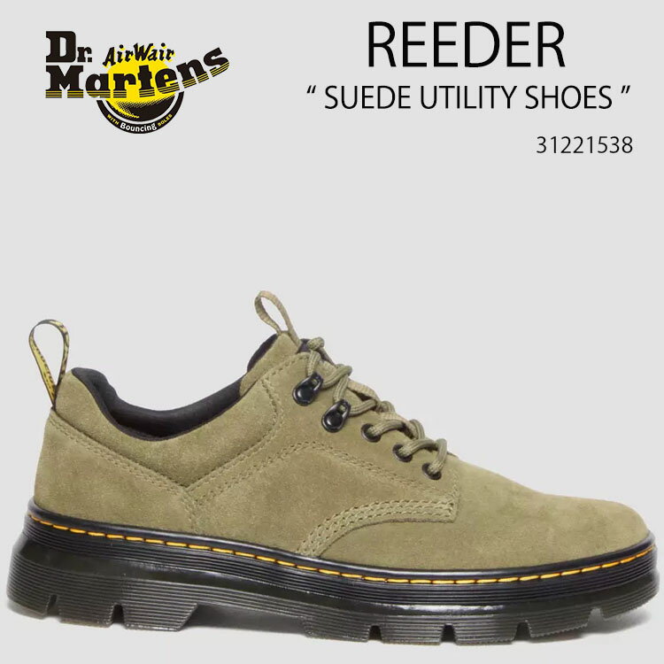 Dr.Martens ドクターマーチン シューズ REEDER SUEDE UTILITY SHOES 31221538 DMS OLIVE E.H.Suede オリーブ スエード レザー シューズ メンズ レディース 男性用 女性用【中古】未使用品