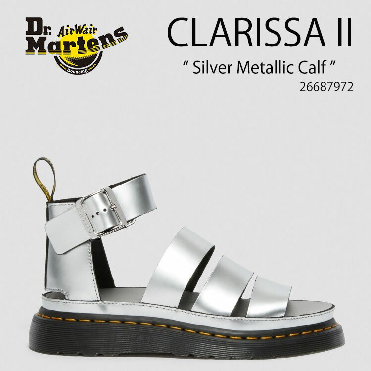 Dr.Martens ɥޡ  ȥåץ CLARISSA II SILVER METALLIC CALF SANDALS 30745292 å 2 Ĵ ǥ ѡš̤