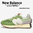 New Balance ニューバランス スニーカー U327WRD GREEN WHITE GRAY シューズ スエードアッパー NewBalance327 ニューバランス327 グリーン ホワイト メンズ レディース【中古】未使用品
