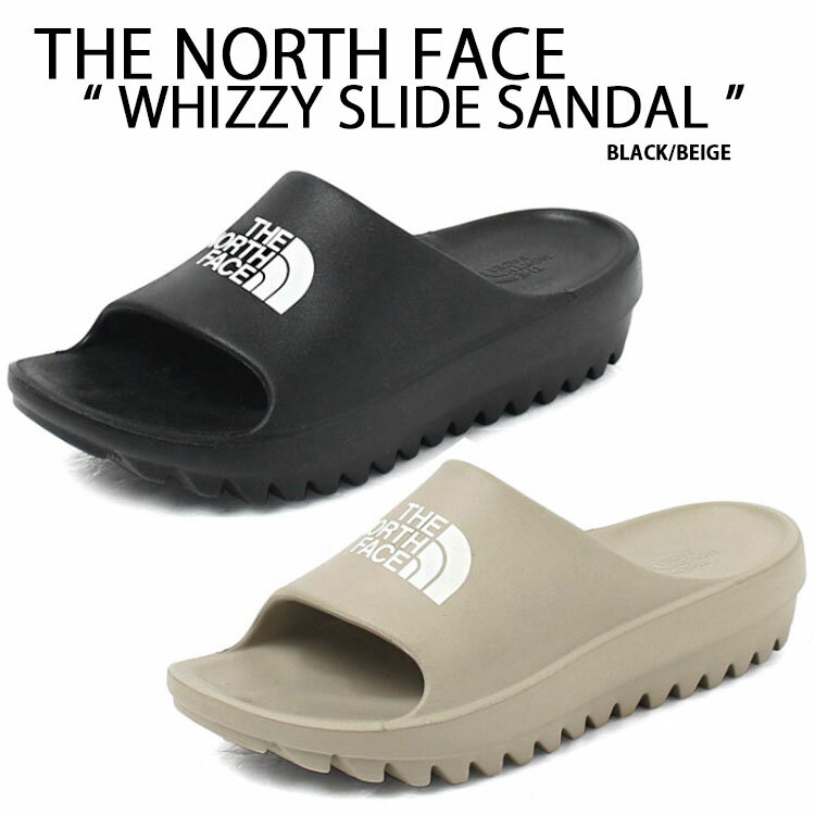 【即納商品あり/国内配送】THE NORTH FACE ノースフェイス サンダル WHIZZY SLIDE スライドサンダル 一体型サンダル 一体形成 シャワーサンダル BLACK BEIGE スリッパー ビッグ ロゴ ベージュ ブラック メンズ レディース NS98P23S/T【中古】未使用品