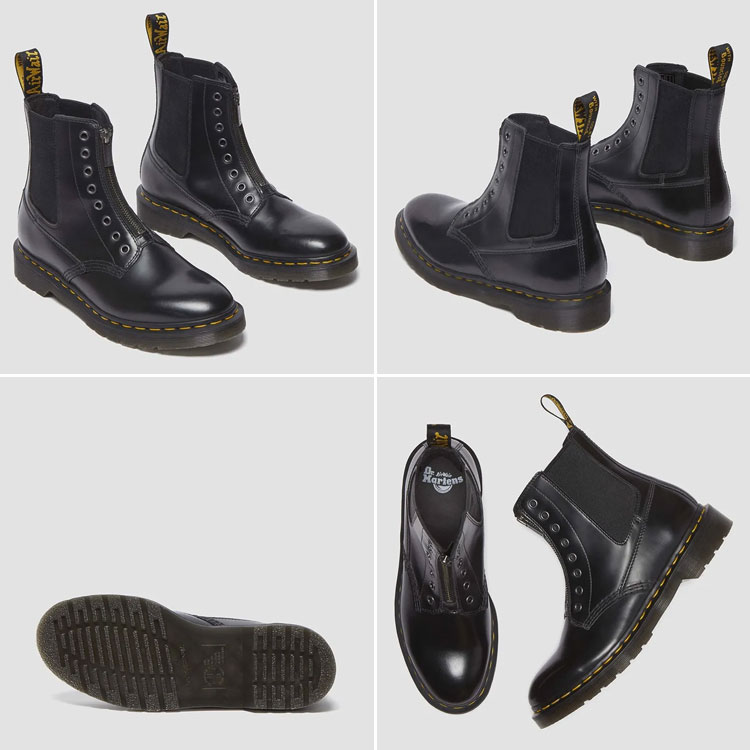 Dr.Martens ドクターマーチン 1460 GUSSET POLISHED SMOOTH 31943001 BLACK ブラック メンズ レディース 男性用 女性用【中古】未使用品