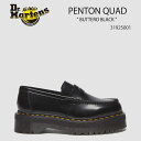 Dr.Martens ドクターマーチン ローファー PENTON QUAD BUTTERO Black 31925001 ペントン クワァッド ブラック 厚底 ...
