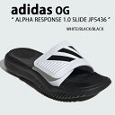 adidas アディダス サンダル ALPHARESPONSE 1.0 SLIDE CLOUD WHITE CORE BLACK JP5436 アルファーリスポンス 1.0 スライド ホワイト ブラック シューズ スリッパ オフィスサンダル 室内 野外 メンズ レディース【中古】未使用品(4)