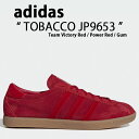 adidas originals アディダス レディース スニーカー TOBACCO JP9653 Team Victory Red / Power Red / Gum シューズ チーム レッド パワーレッド ガムソール 本革 女性用【中古】未使用品